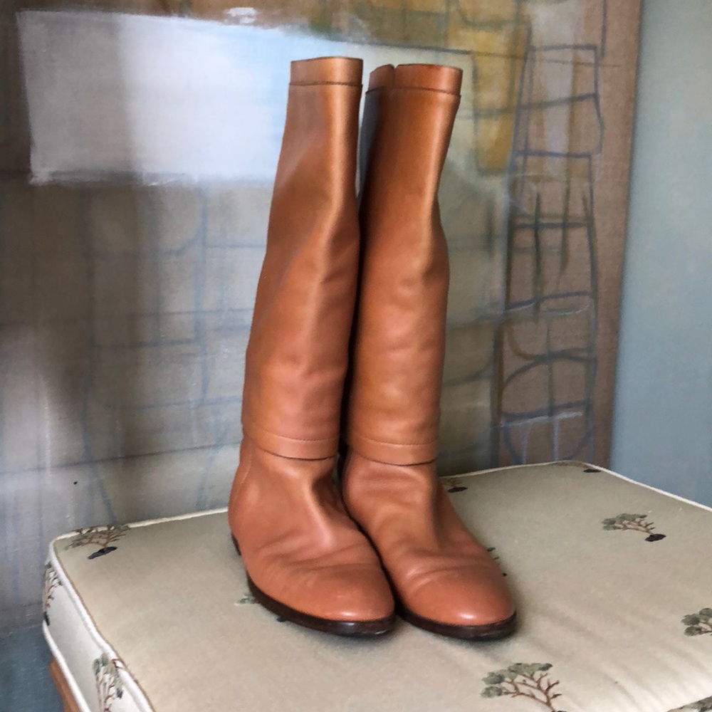 Vintage Brown Heeled Boots